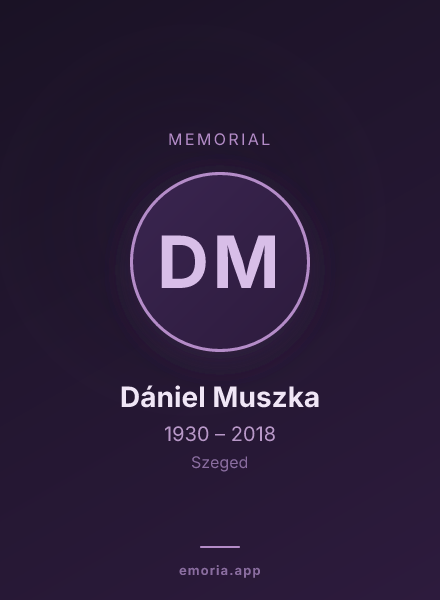 Memorial portrait of Dániel Muszka