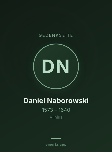 Gedenkportrait von Daniel Naborowski