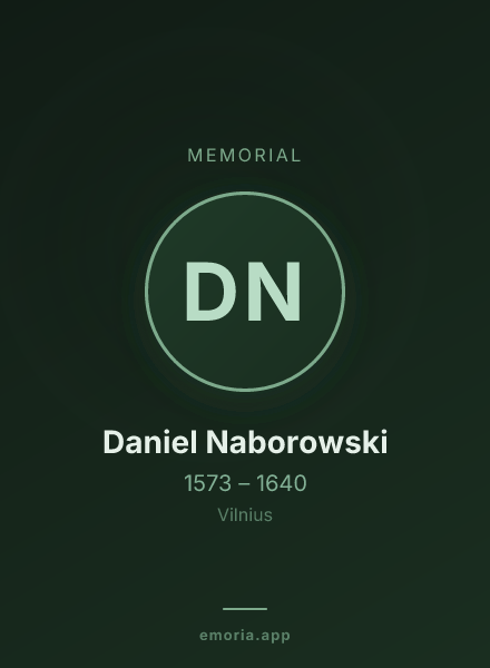 Memorial portrait of Daniel Naborowski