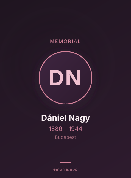 Memorial portrait of Dániel Nagy