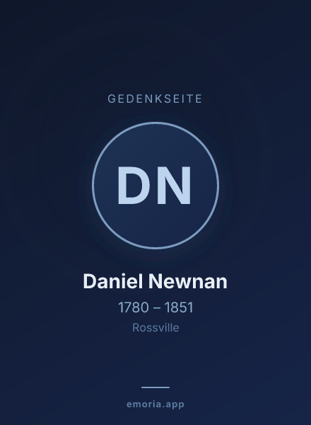 Gedenkportrait von Daniel Newnan