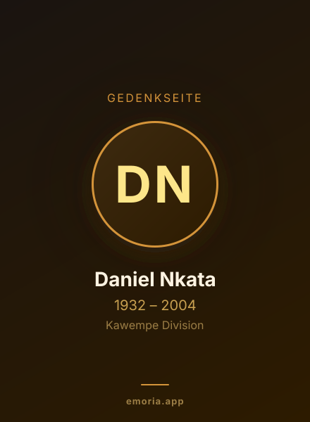Gedenkportrait von Daniel Nkata