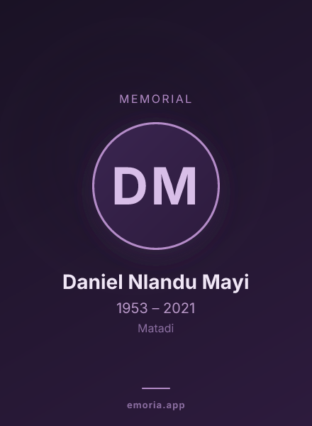 Memorial portrait of Daniel Nlandu Mayi
