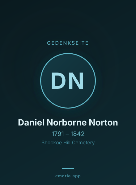 Gedenkportrait von Daniel Norborne Norton