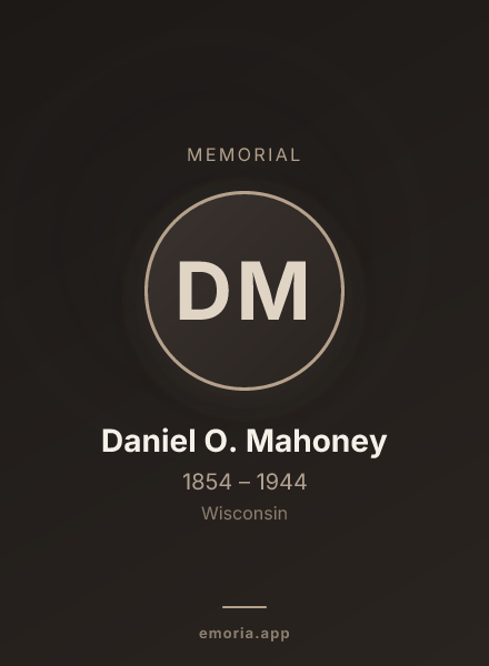 Memorial portrait of Daniel O. Mahoney