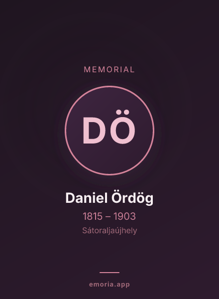Memorial portrait of Daniel Ördög