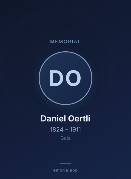 Memorial portrait of Daniel Oertli