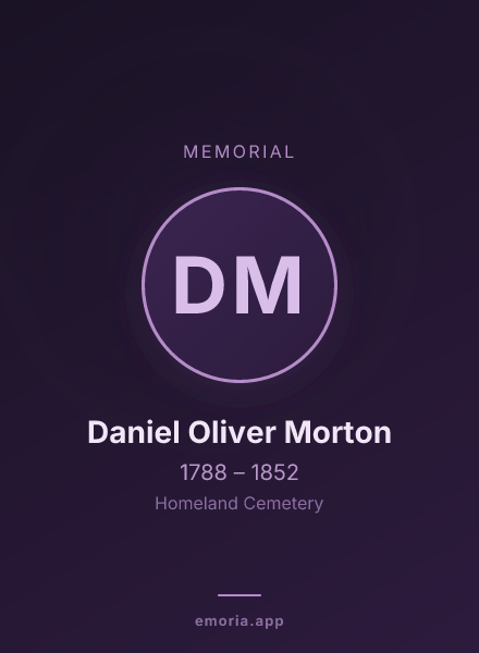 Memorial portrait of Daniel Oliver Morton