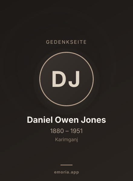 Gedenkportrait von Daniel Owen Jones