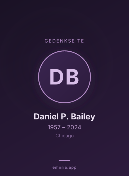 Gedenkportrait von Daniel P. Bailey