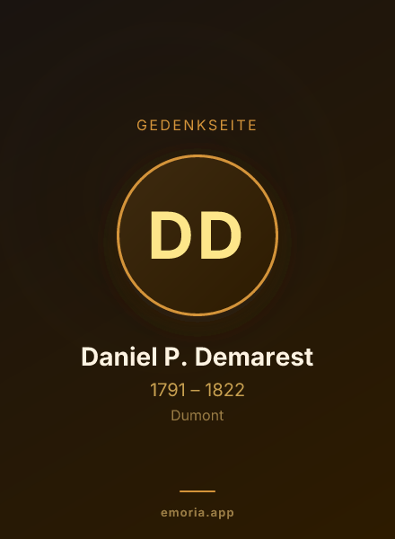 Gedenkportrait von Daniel P. Demarest
