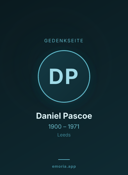 Gedenkportrait von Daniel Pascoe