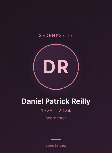 Gedenkportrait von Daniel Patrick Reilly