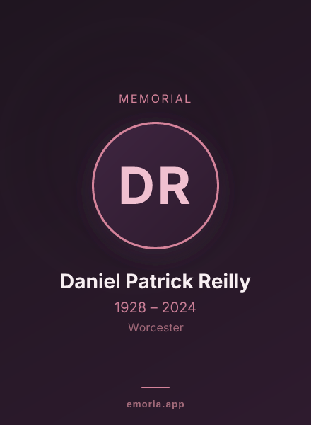 Memorial portrait of Daniel Patrick Reilly