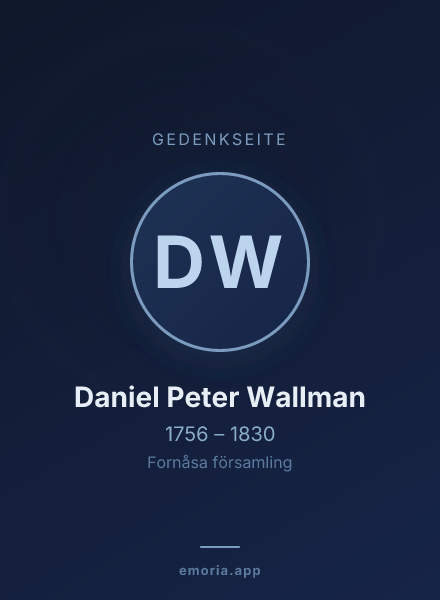 Gedenkportrait von Daniel Peter Wallman