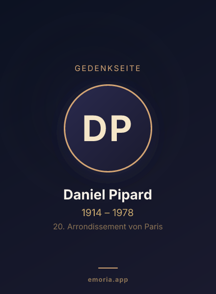 Gedenkportrait von Daniel Pipard