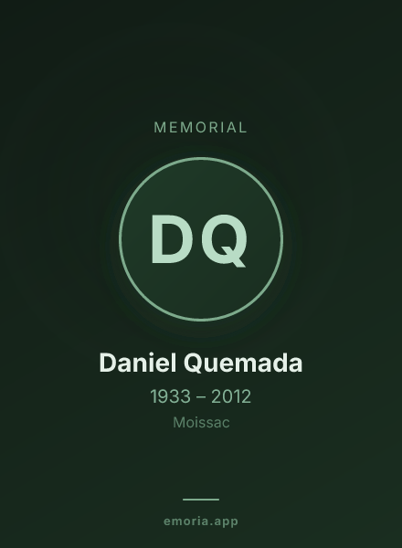Memorial portrait of Daniel Quemada
