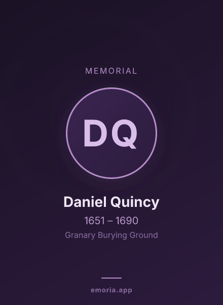 Memorial portrait of Daniel Quincy