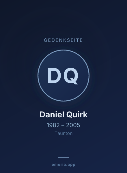 Gedenkportrait von Daniel Quirk