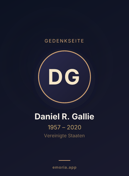 Gedenkportrait von Daniel R. Gallie