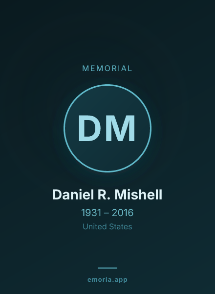 Memorial portrait of Daniel R. Mishell