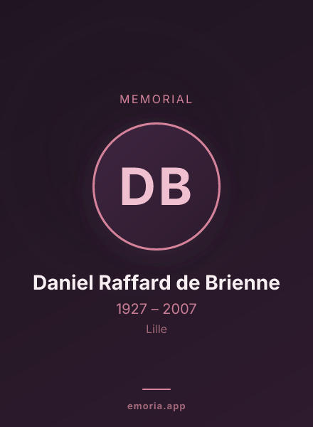 Memorial portrait of Daniel Raffard de Brienne