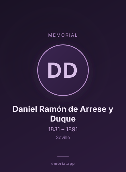 Memorial portrait of Daniel Ramón de Arrese y Duque