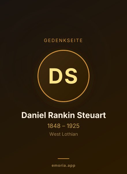 Gedenkportrait von Daniel Rankin Steuart