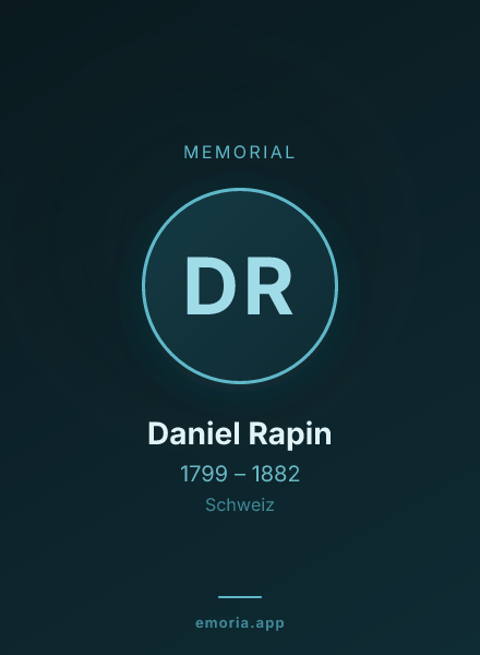 Memorial portrait of Daniel Rapin