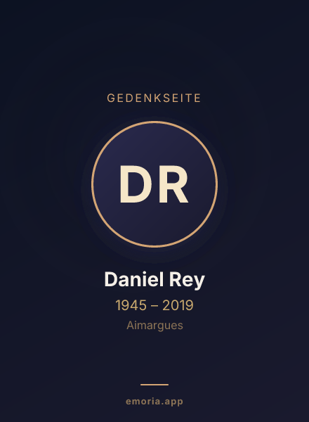 Gedenkportrait von Daniel Rey