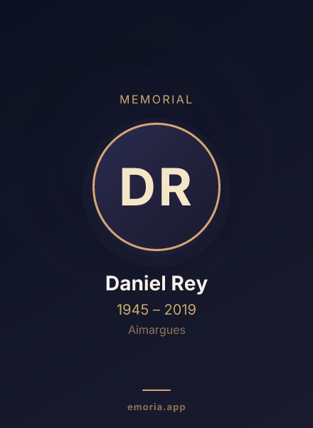 Memorial portrait of Daniel Rey