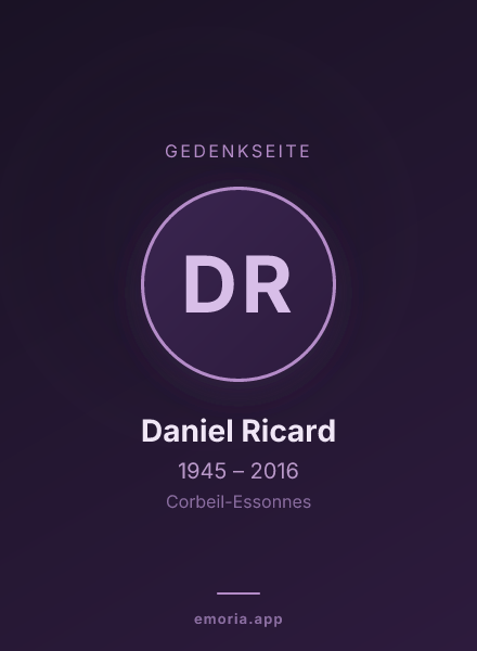 Gedenkportrait von Daniel Ricard