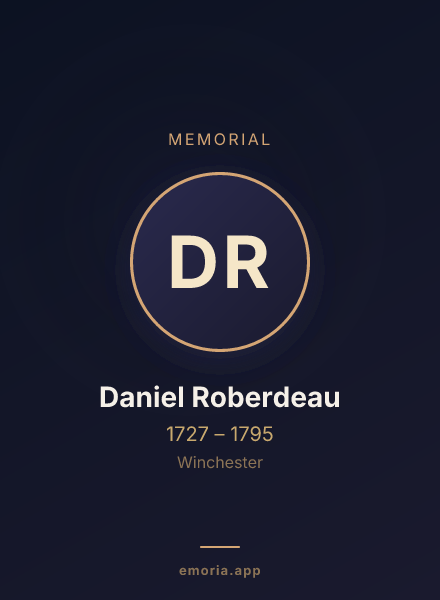 Memorial portrait of Daniel Roberdeau