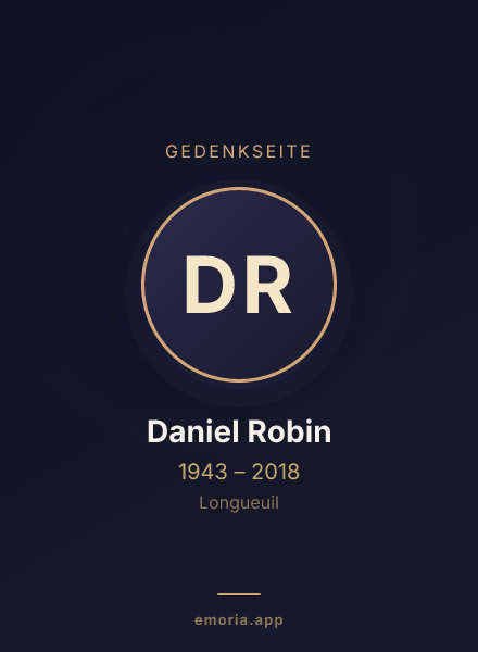 Gedenkportrait von Daniel Robin