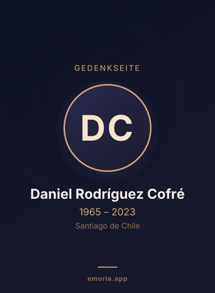 Gedenkportrait von Daniel Rodríguez Cofré