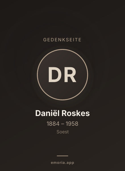 Gedenkportrait von Daniël Roskes