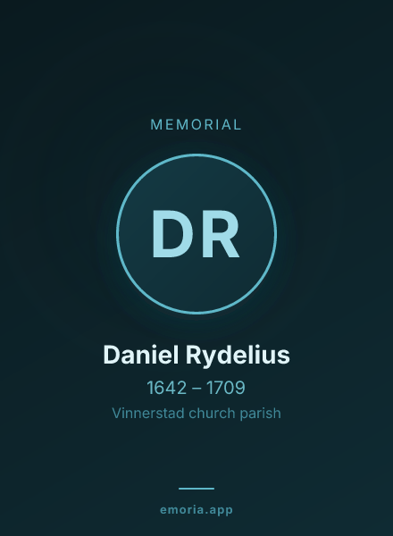 Memorial portrait of Daniel Rydelius