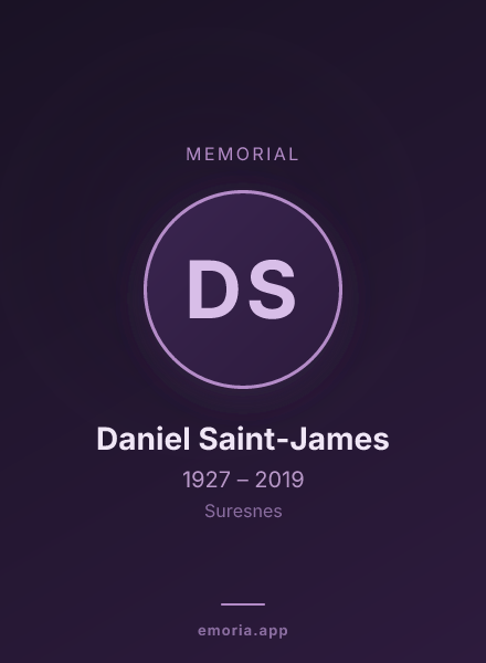 Memorial portrait of Daniel Saint-James