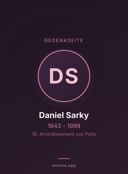 Gedenkportrait von Daniel Sarky