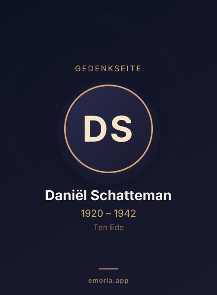 Gedenkportrait von Daniël Schatteman
