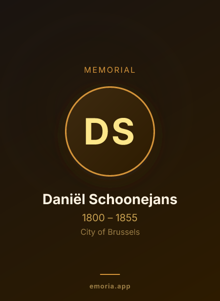 Memorial portrait of Daniël Schoonejans