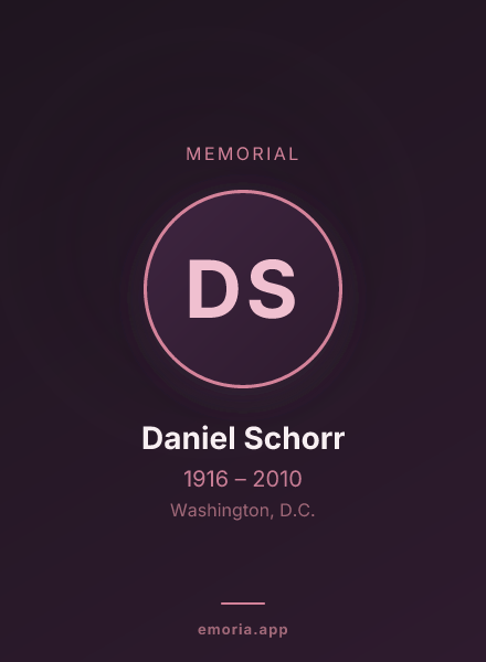 Memorial portrait of Daniel Schorr