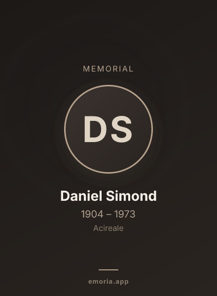 Memorial portrait of Daniel Simond