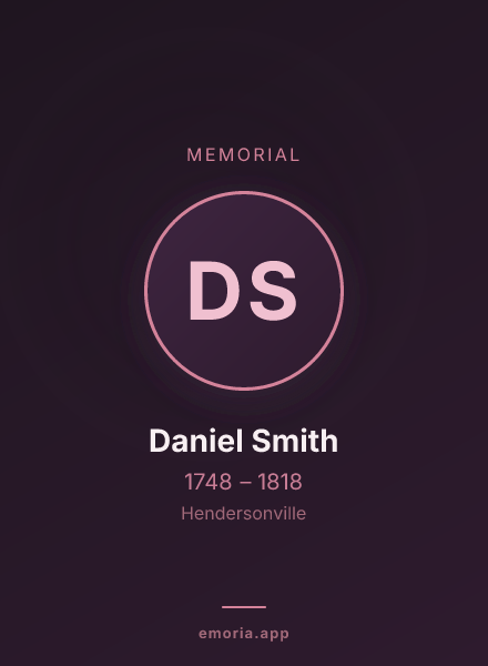 Memorial portrait of Daniel Smith