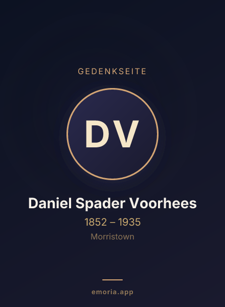Gedenkportrait von Daniel Spader Voorhees