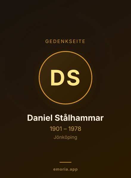 Gedenkportrait von Daniel Stålhammar