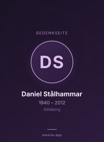Gedenkportrait von Daniel Stålhammar