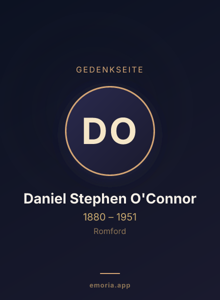 Gedenkportrait von Daniel Stephen O'Connor