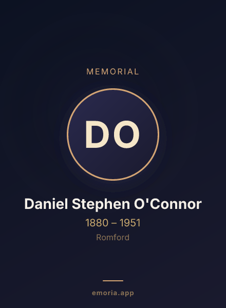 Memorial portrait of Daniel Stephen O'Connor