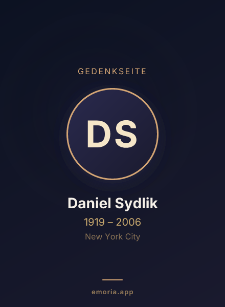 Gedenkportrait von Daniel Sydlik